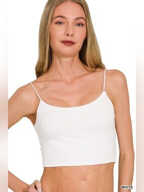 Zenana DOUBLE LAYERED SPAGHETTI BRA CAMI